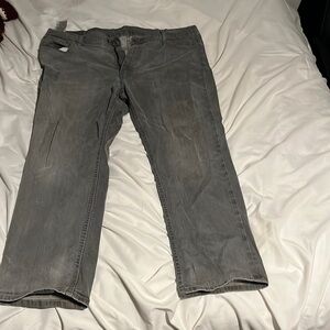 Gray jean with white wash